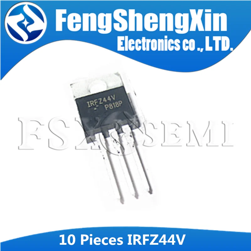 10 шт. IRFZ44V TO 220 irfz44vpf TO220 IRFZ44 силовой MOSFET для с питанием от MOSFET|Интегральные схемы| |