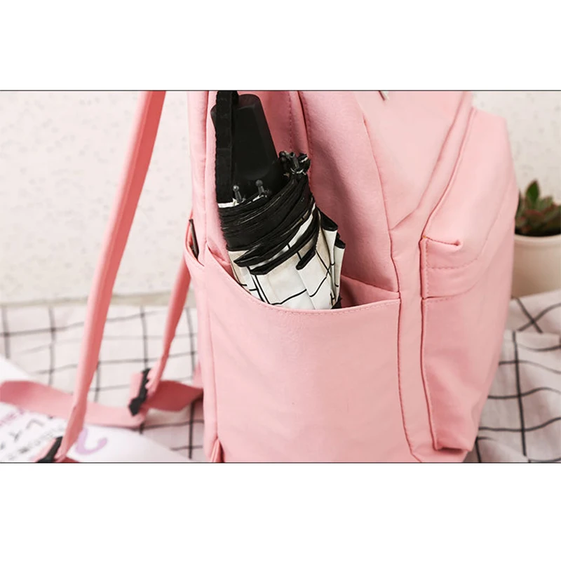 Женский рюкзак школьные сумки для девочек подростков розовый легкий Оксфорд