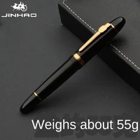 jinhao 159 heavy metal ballpoint pen high quality luxury pen goldsilver trim 0 7mm nib school office supplies canetas de luxo
