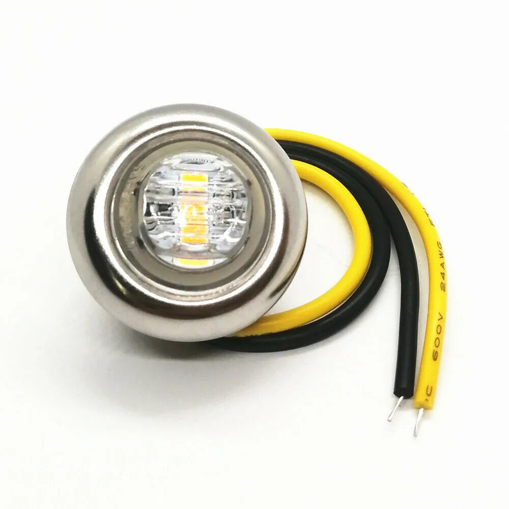 

12V LED Side Marker Light Bullet Car Clear/Amber Truck Trailer Lighting
