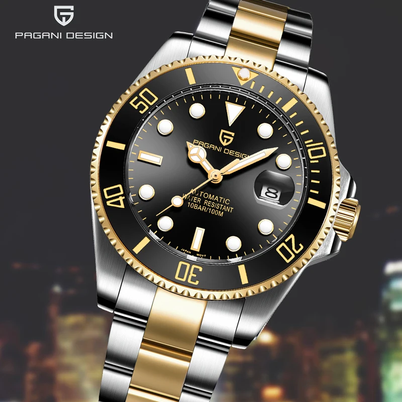 

PAGANI DESIGN New Men Watch Clock Luxury Automatic Mechanical Men's Watches Leisure Stainless Steel Wristwatch Relogio Masculino