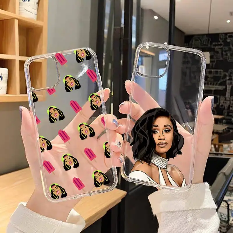 

cardi b MONEY Please me Phone Case For iphone 13 12 11 8 7 plus mini x xs xr pro max Transparent soft