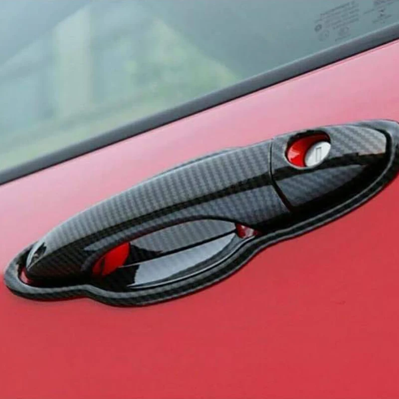 Крышка дверной ручки из углеродного волокна для Jeep Comp 2017-2019 декоративная рамка с