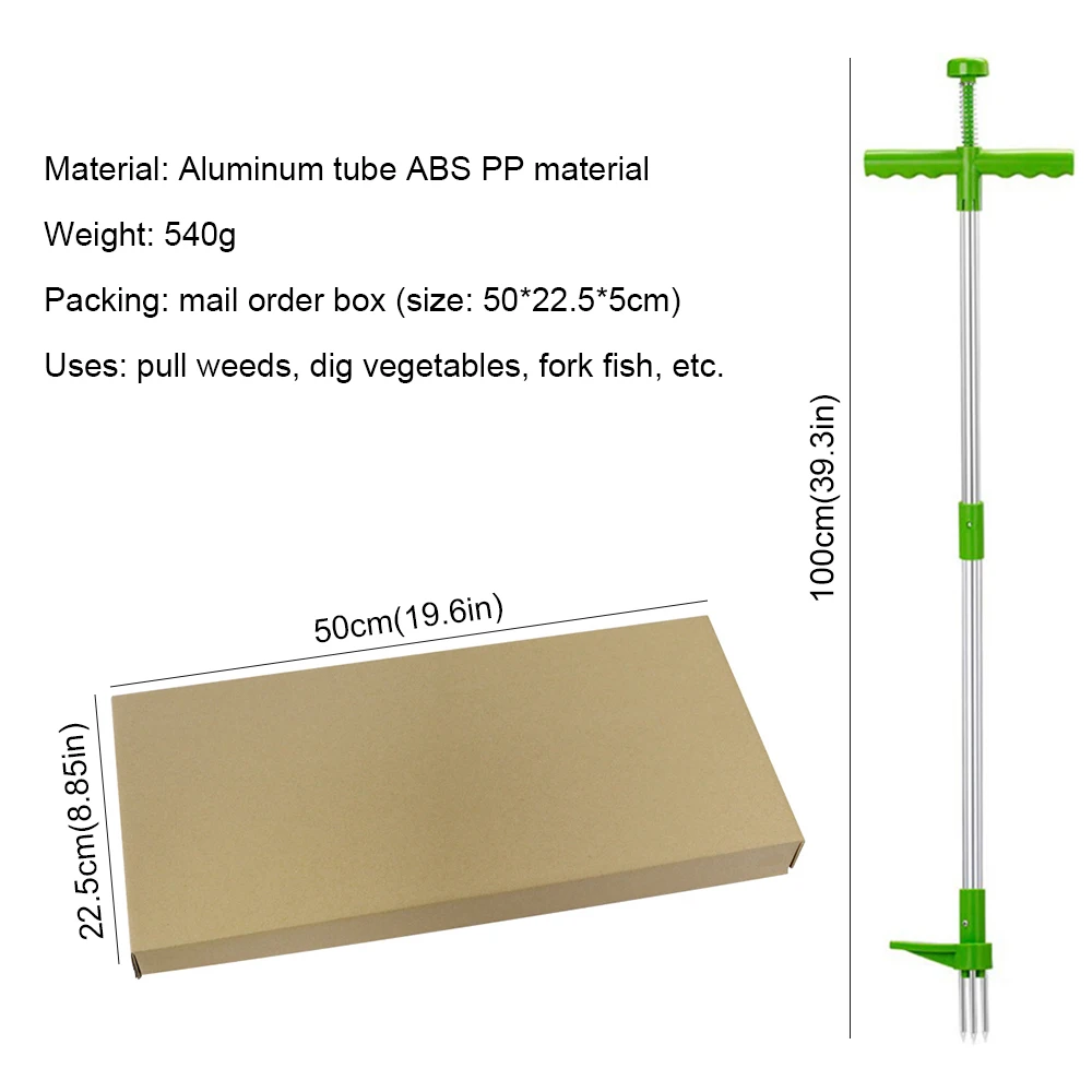 

Long Handle Root Remover Anti-Rust Durable Garden Lawn Weeder Outdoor Yard Grass Root Puller Tools Portable Garden Planting