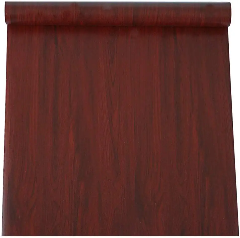 Самоклеящаяся виниловая бумага из красного дерева для кухни полки