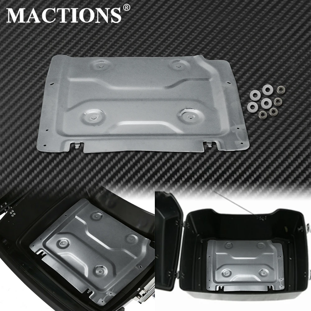 Motorcycle Chrome Tour Pak Pack Trunk Metal Base Plate For Harley Touring Street Glide Road King FLHTK FLHR 2014-2020 | Автомобили и