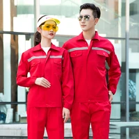 spring reflective work clothing gas station electric anti static wear resistant uniforms durable auto repair mechanical coverall