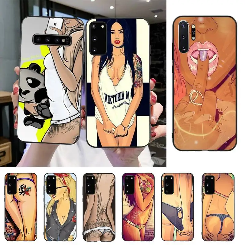 HTXian модный сексуальный чехол для телефона девушек Samsung S20 S10 S8 S9 Plus S7 S6 S5 Note10 Note9 S10lite