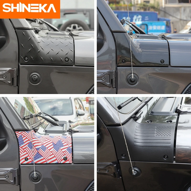 SHINEKA тюнинговые молдинги для Jeep Wrangler JL 2018 + ABS 2 шт. автомобильные капоты угол