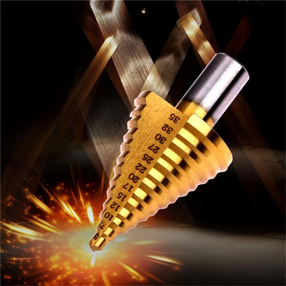 Набор быстрорежущих ступенчатых Сверл с коническим отверстием 4-12/20/32 мм 1/4 &quot