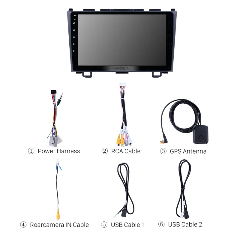 Harfey Android 9 0 GPS навигация автомобильное радио для 2006 2007 2008 2011 Honda CRV дюймовый
