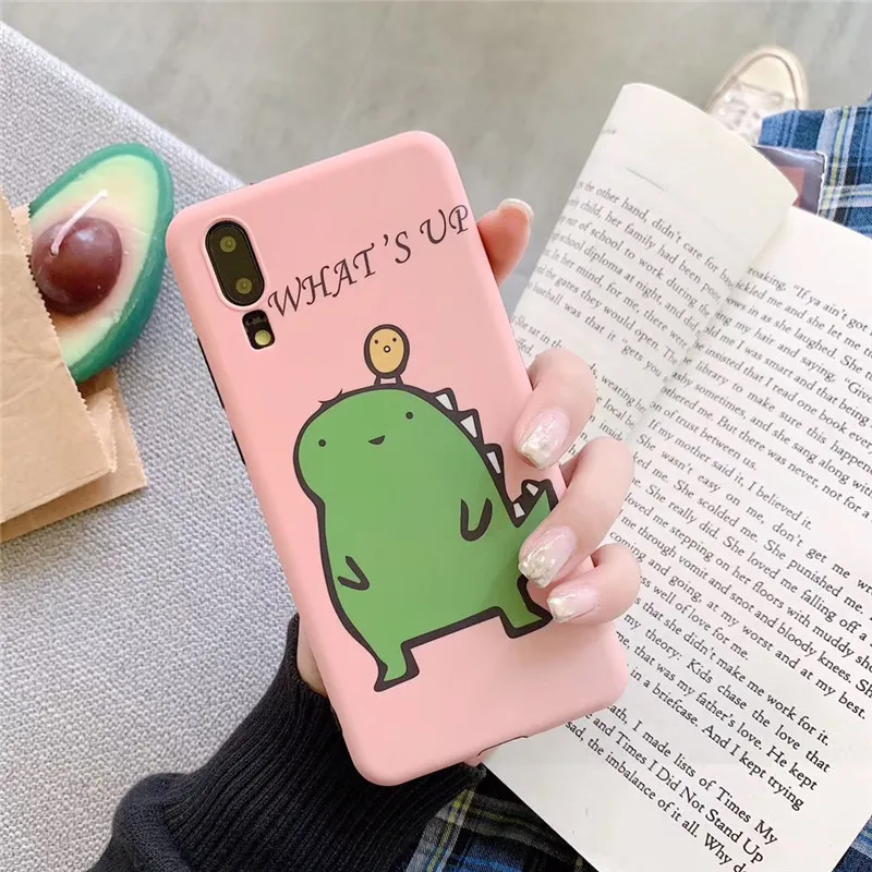 Meachy нашивки милых динозавров чехол для huawei P20 P20pro P30 Pro mate 20 Honor 10 мягкие милые