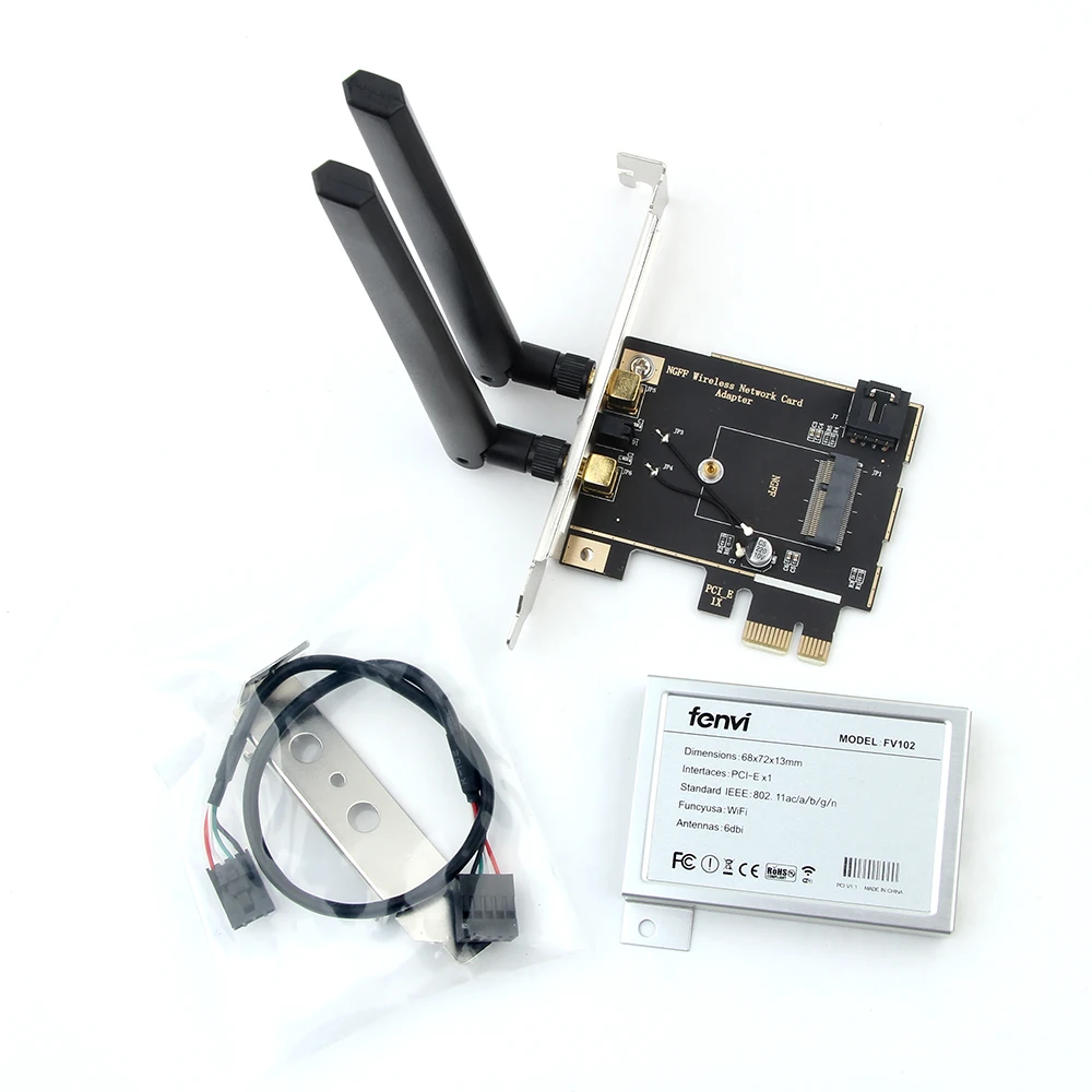 

Wireless 1730Mbps 2.4G/5Ghz PCIe Wifi Network Adapter Intel 9260 AC 9260NGW 802.11ac Bluetooth 5.0 Card Deskktop Windows 10