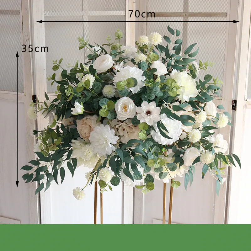 70CM Artificial Flower Ball Custom Large Wedding Table Centerpieces Stand Decor Table Flower Geometric Shelf Party Stage Display images - 6
