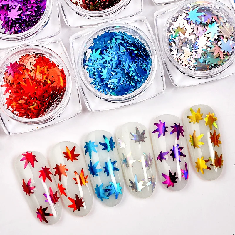 Четыре лилии 1 коробка зеркальный кленовый лист Чешуйчатый лак блестящая