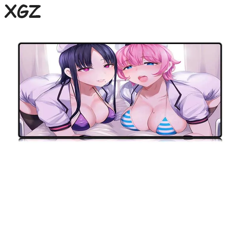 XGZ большой размер коврик для мыши черный замок края мультфильм сексуальные милые медсестры ноутбук стол из поликарбоната коврик аниме волна тиран девушка Нескользящая Универсальная