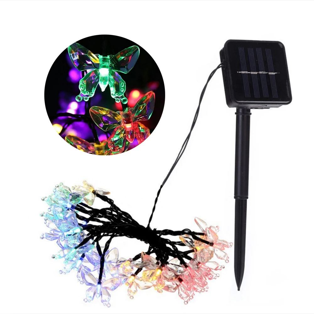 Светодиодный светильник-бабочка Солнечная гирлянда сказочные - Цена: 15.49