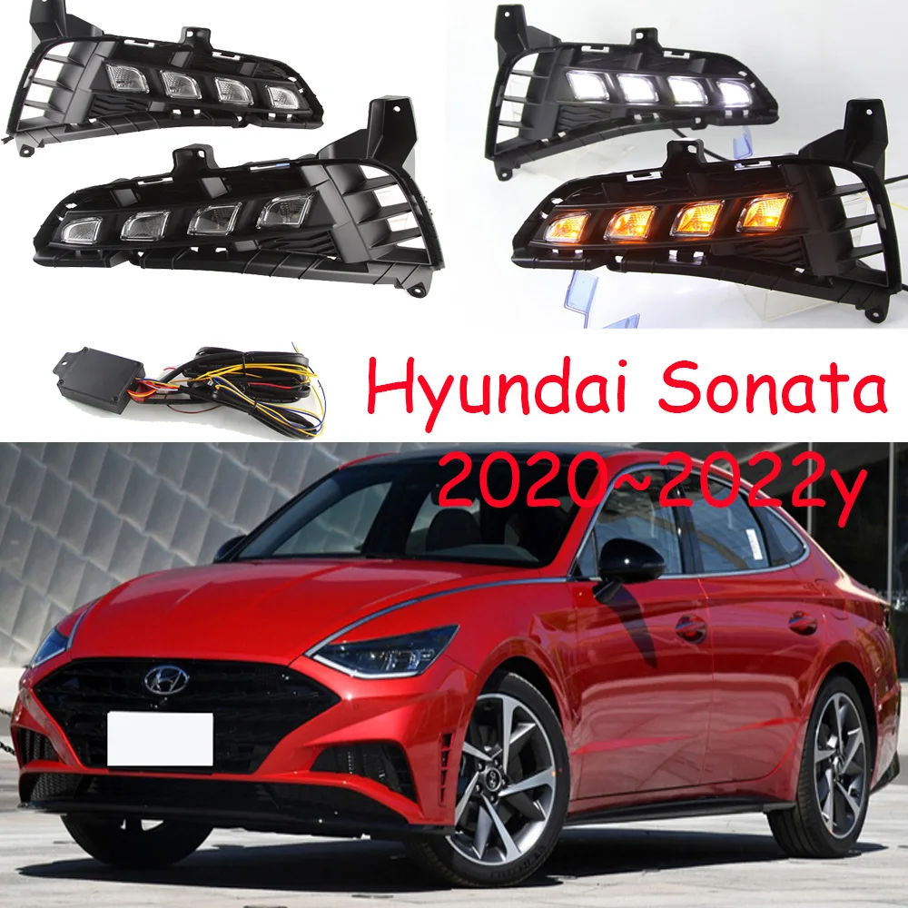 Автомобильный бампер головной светильник для hyundai sonata Дневной 2020 ~ 2022y DRL