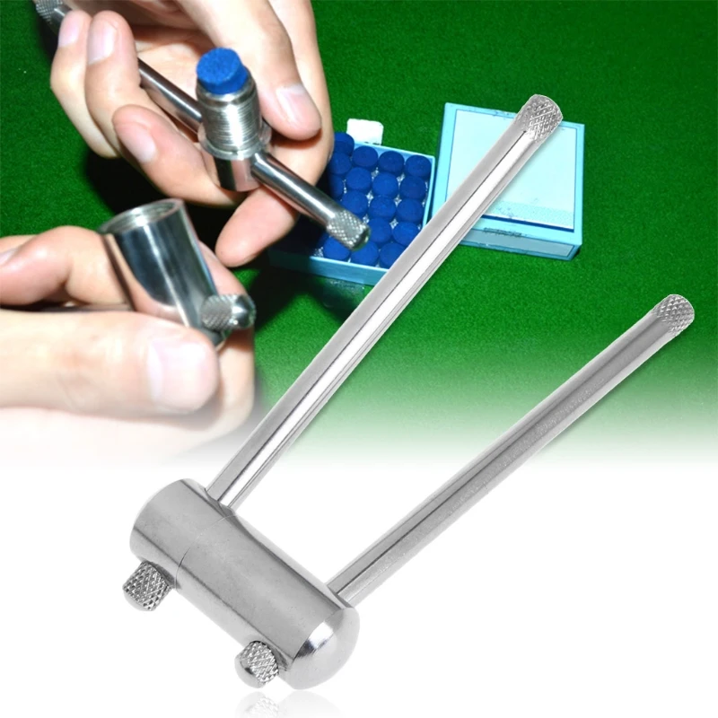 

Metal Cue Tip Press Tool Shaper for Pool Snooker Billiard Round Cues Stick Tip