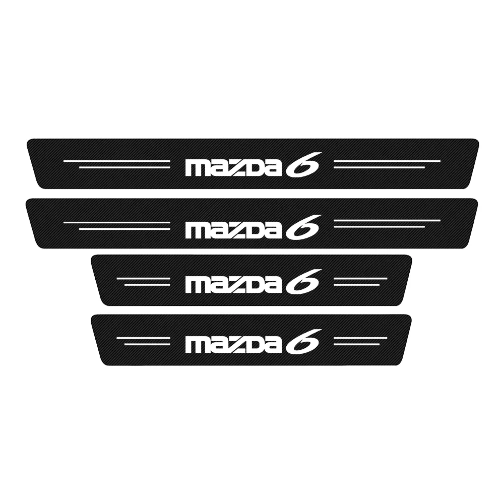 4 шт. наклейки на порог автомобиля для Mazda 6 GG GY GG1 GT GH GJ GL | Автомобильные