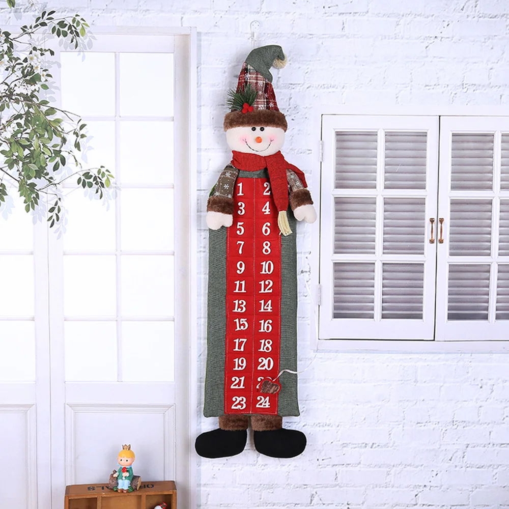 1pc Christmas calendar Advent Wall Cloth Xmas Home Seasonal Decoration
