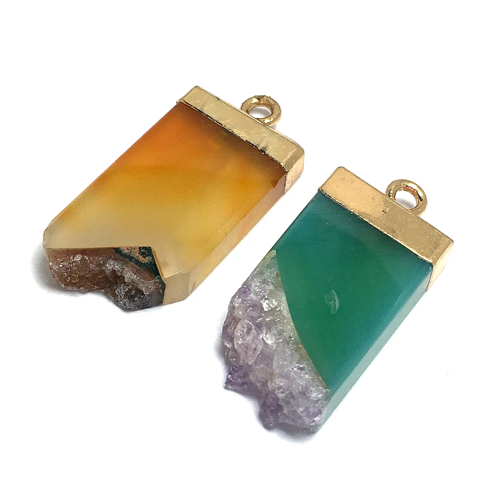 Кулон из натурального камня Ожерелье Неправильной Формы и подвески изготовление