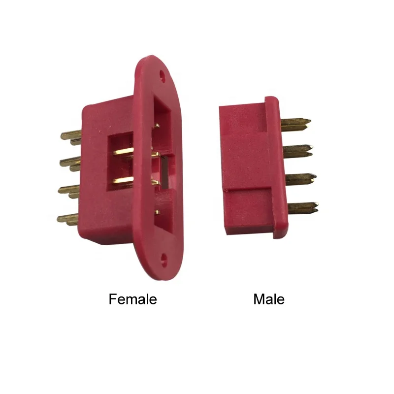 

Gold Plated Red Black Servo Connector Multiplex Male Female MPX 8 Pins Connector Plug For Signal Transmission RC Plane Car