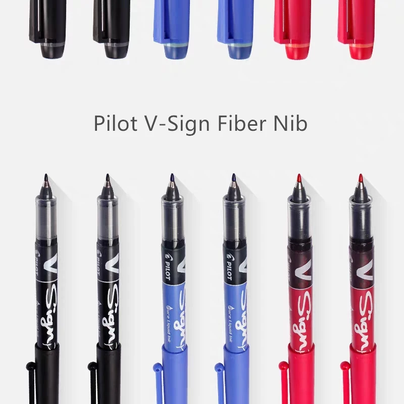 

6pcs PILOT High Capacity SW-VSP V-Sign Pen Bold Signing Pen Pure Liquid-Ink 1.0mm Writing Width Draft Design Stationery