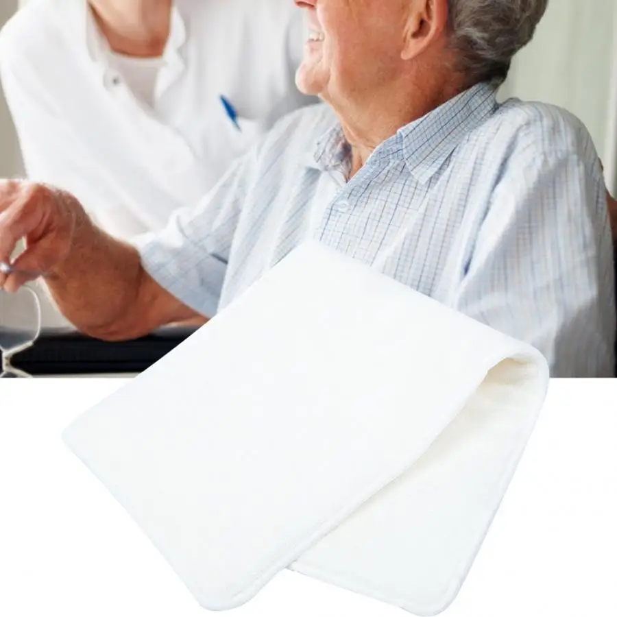 Adjustable 4 Layers Adult Elder Washable Absorbant Breathable Cloth Nappy Liner Diaper Insert Pad for Elderly Disabled