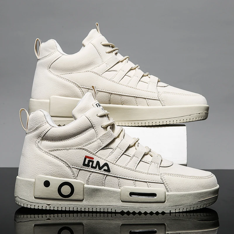 

2021 Breathable Men's Shoes Boots With Mans Casual Men's Boots Work Mesh Fashion Male Shoes Platform Man Work Sneakers