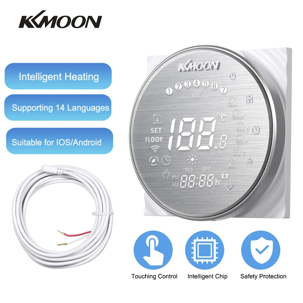 KKmoon цифровой напольный термостат для электрической системы отопления датчик