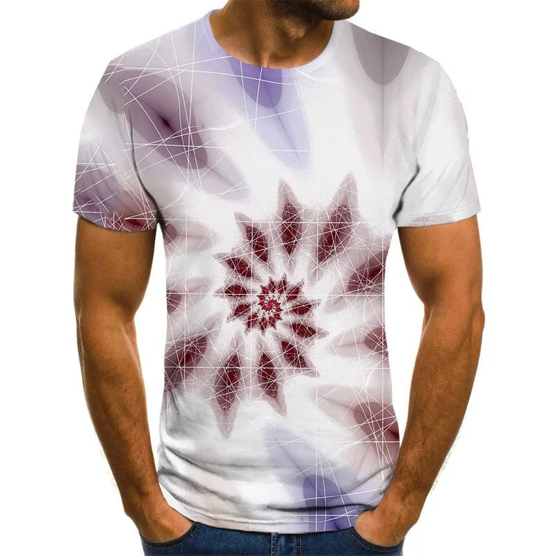 

2021 new 3D graphic T-shirt men's casual top fun 3D men's T-shirt summer O-neck shirt plus size streetwear