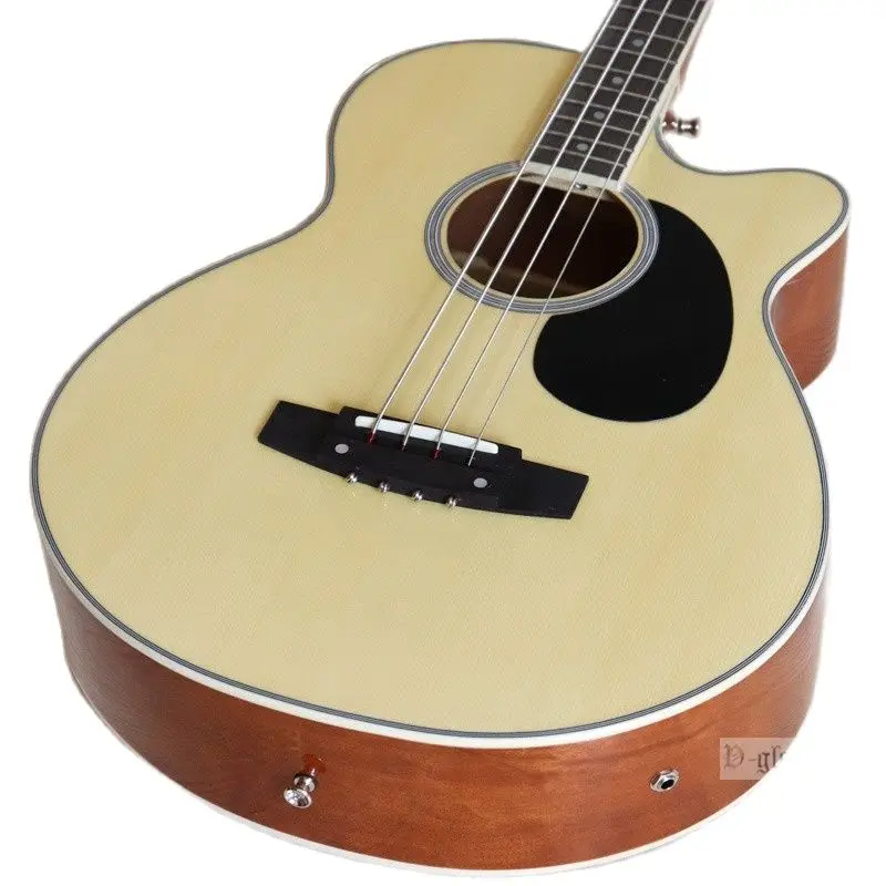 4 string akustische elektrische bass gitarre 43 zoll akustische bass gitarre cutaway design 21 bünde hochglanz natürliche farbe mit eq free
