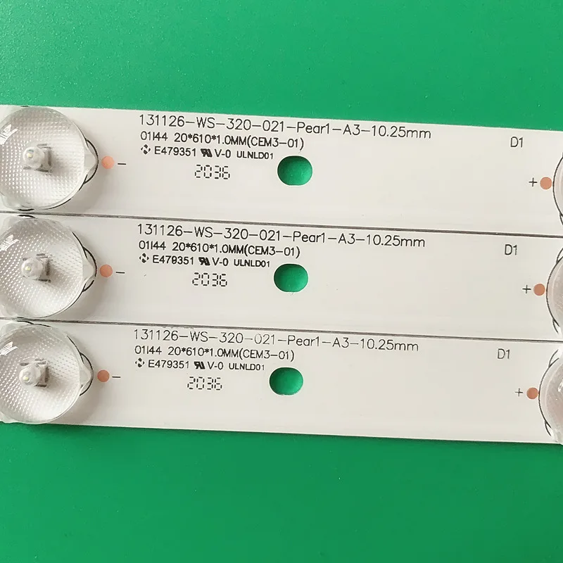 30 шт светодиодный ная подсветка 1131126-WS-320-021-Pear1-A3-10.25mm для pa nasoni c TC-32A400U V320HWSD06 TH-32A400C