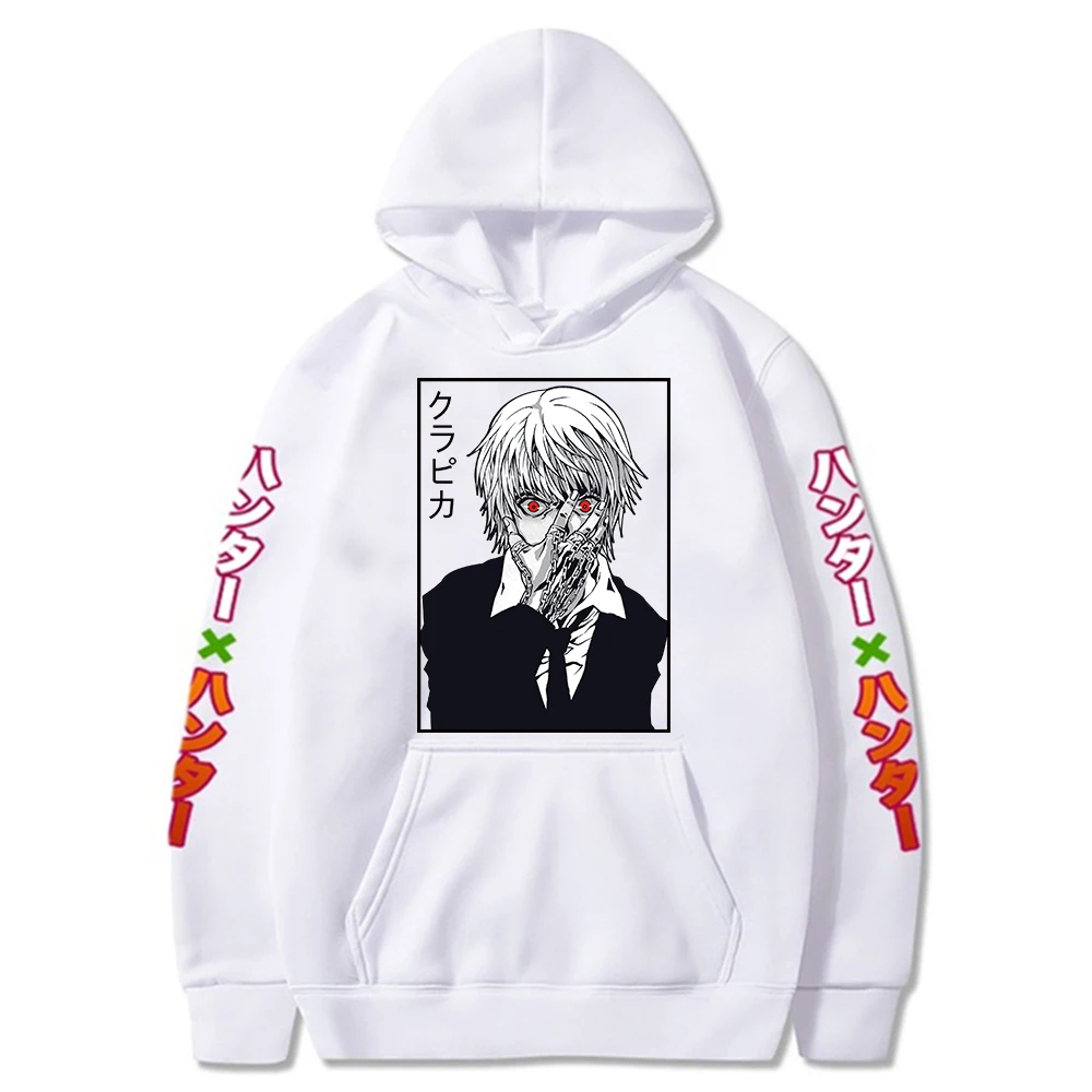 

Мужские осенние толстовки, популярный свитер с капюшоном в стиле аниме Hunter X Hunter, Женский Повседневный пуловер в стиле Харадзюку, крутая кур...