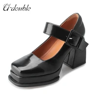 u double brand fashion women pumps 2022 spring retro lolita shoes platform mary jane shoes high heels jk uniform shoes black