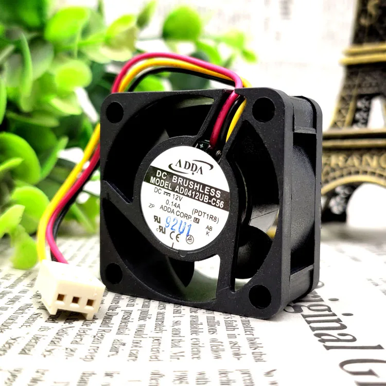 

New original AD0412UB-C56 4020 4cm 12V 0.14A double ball three-wire cooling fan