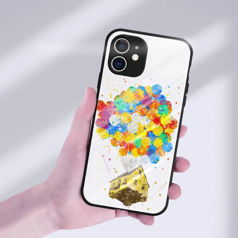 

Art Drawing Hot Air Balloon House Phonecase Case For iPhone 11 12 13 Pro Max X XS XR 7 6S 8 Plus SE 2020 Phone Cover Cases Coque