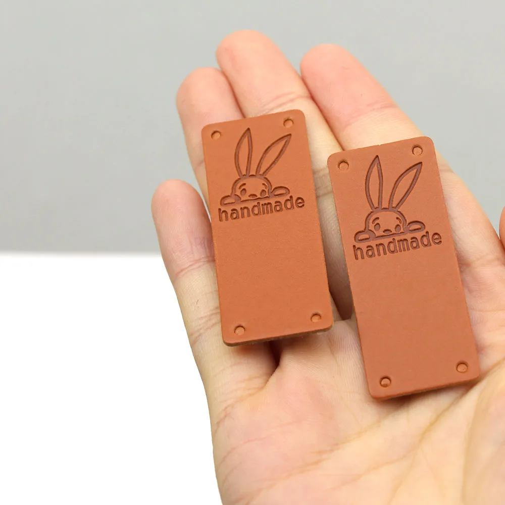 20 шт. этикетки ручной работы в виде кролика для одежды кожаные рукоделия