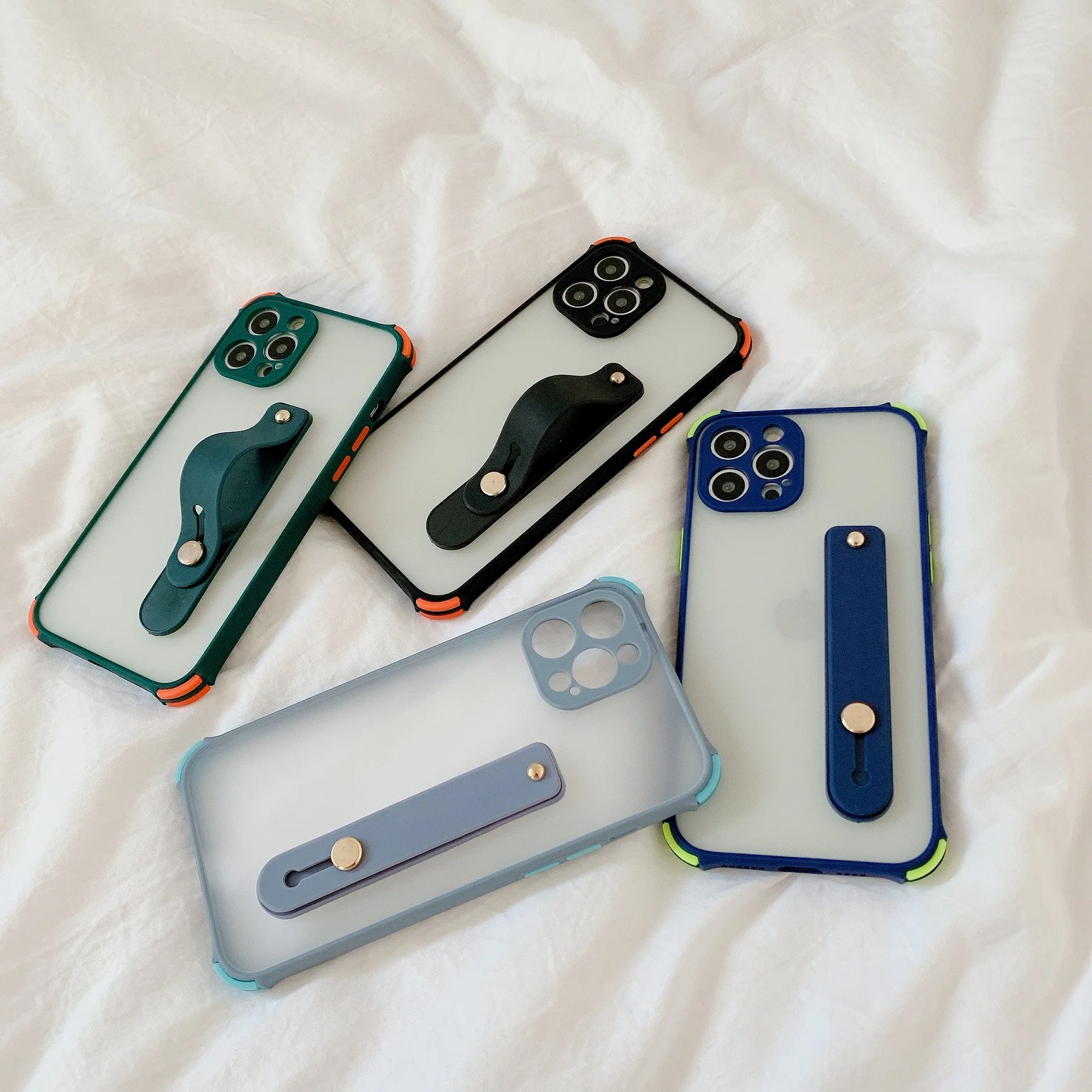

Phone Case For OPPO A15 A94 A93 A15S A55 F19 Reno 5F 5K 5 5G 4G Find X3 Lite Neo Pro Plus Four-corner Anti-fall Ring Bracket TPU