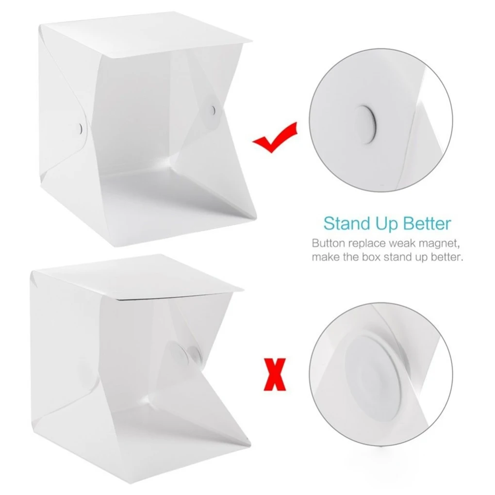 Палатка для фотосъемки Складная светодиодный 2x5600k 2x550lm Съемная Бытовая коробка