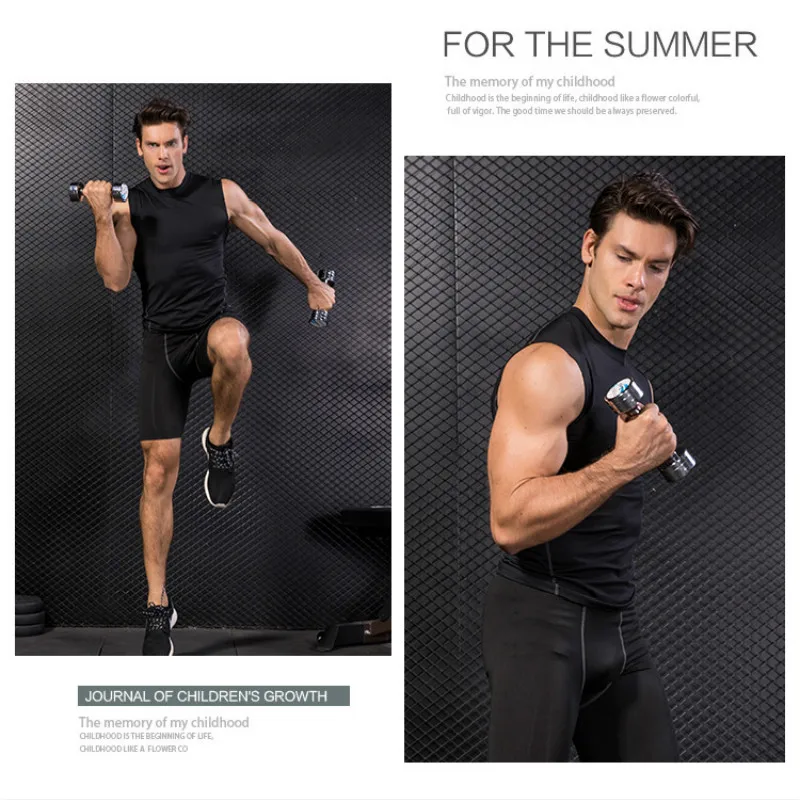 Мужской облегающий спортивный жилет WANAYOU эластичный Быстросохнущий для бега