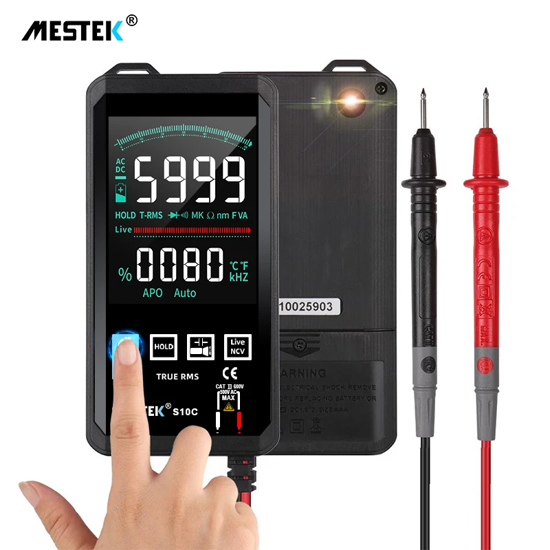 

Digital Multimeter 6000 Counts Smart Multimeter AC DC Transistor Capacitor NCV Testers Meter True RMS Touch Screen Multimeter