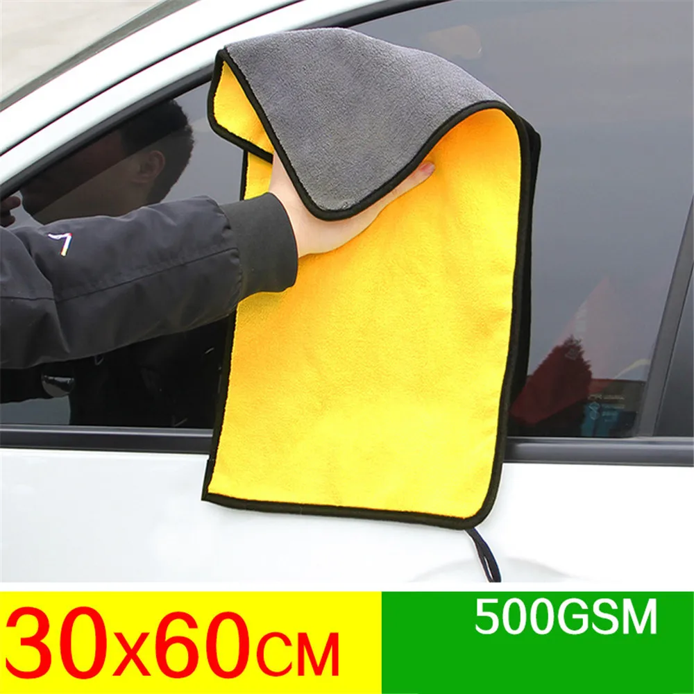 

mling 30x30/60CM Car Wash Microfiber Towel Car Cleaning Drying Cloth Hemming Car Care Cloth Detailing For Toyota Car Wash Towel