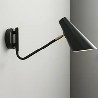 industrial adjustable with switch wall lamp creative reading bedside vintage retro led e27 wall lights fexible black gold
