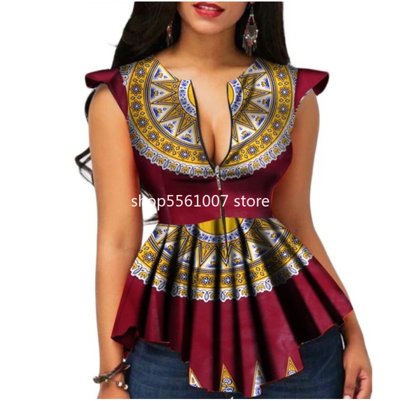 Robe Africaine Femme 2020 блузка Анкары воск печати Топы Южной Африки традиционная одежда