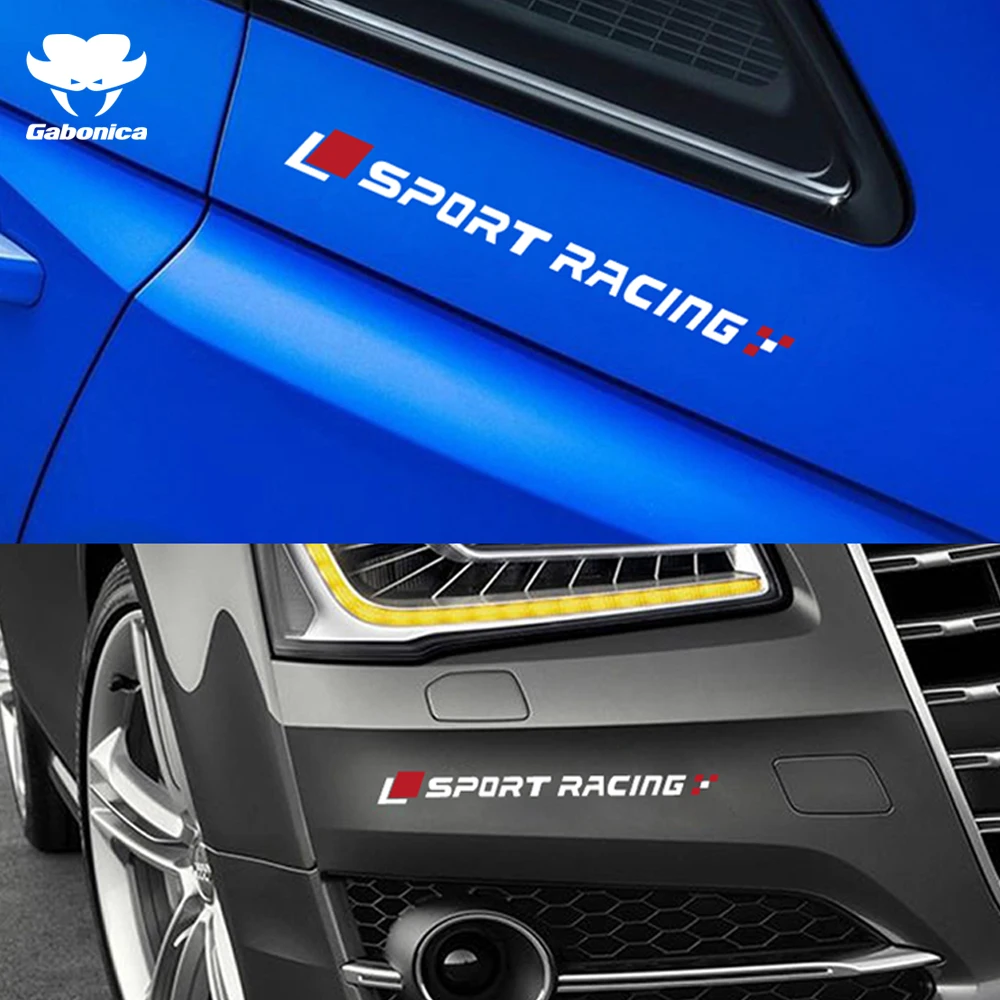 

2pcs Sport Racing Creativity Letter Car Stickers For Audi Sline RS Quattro A1 A3 A4 A5 A6 A7 A8 B6 B7 B8 B9 C6 C7 Q3 Q5 Q7 R8 TT