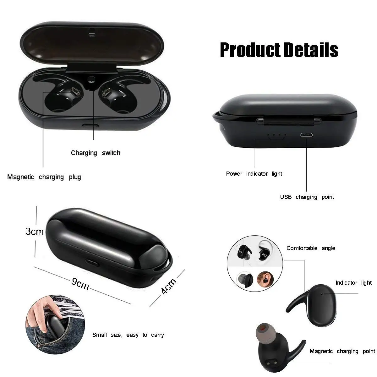 HBUDS Touch Two Mini Bluetooth наушники с микрофоном V5.0 шумоподавление для Iphone Xiaomi Samsung X XS