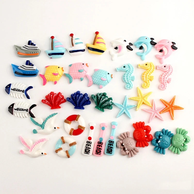 40 шт. полимерные аксессуары для волос океанская морская серия|Принадлежности