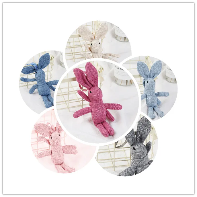 Льняной длинный кролик ручной работы для новорожденных реквизит фотосъемки